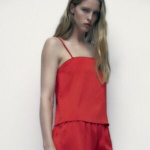 Red camisole top